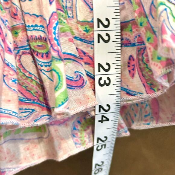 Beaded Boho Chic Pastel Purple Pink Paisley Tiered Ruffle Fairy Skirt Medium - Picture 5 of 8